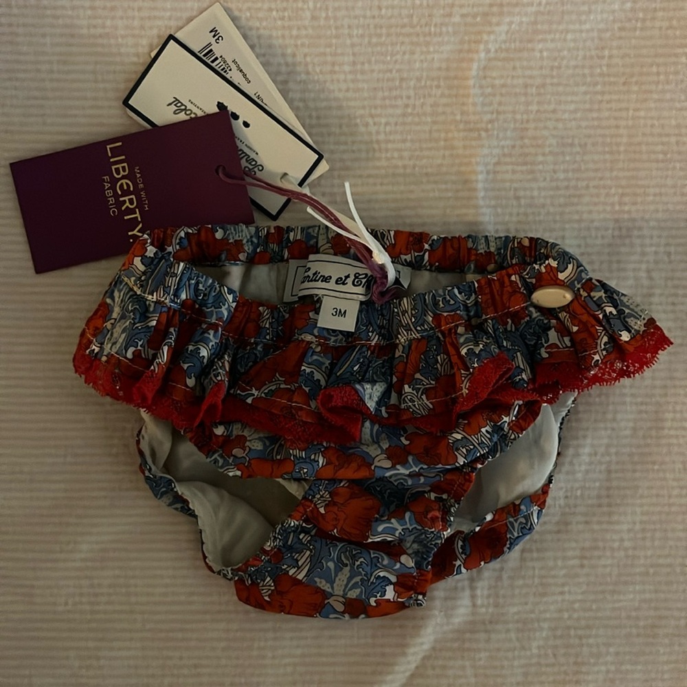 Tartine et Chocolat NWT baby swimsuit diaper cover 3m